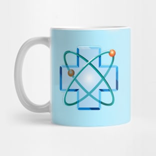 Medical Science Atomic structure 3D Embossed Effect Illustration Mug